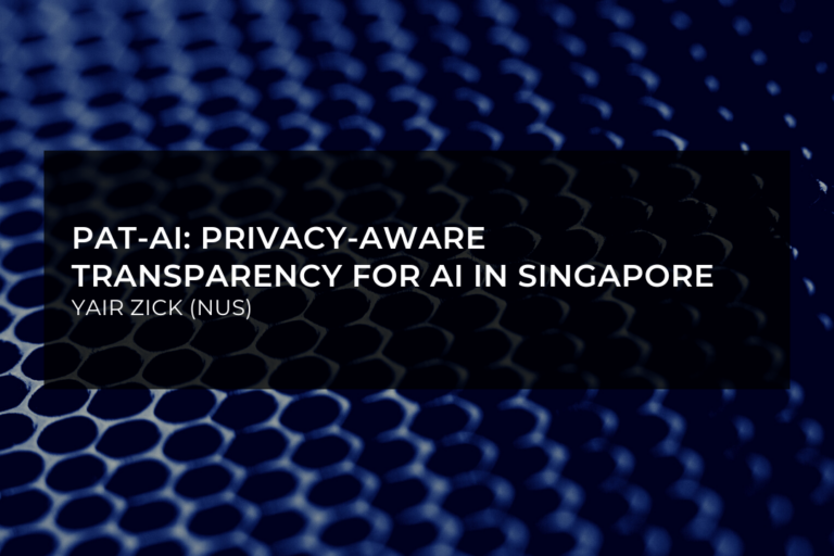 PAT-AI: Privacy-Aware Transparency for AI in Singapore￼