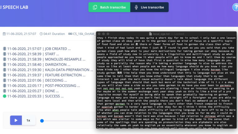 Scaling Speech Lab Offline
